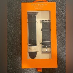 Tory Burch Black Leather watch strap